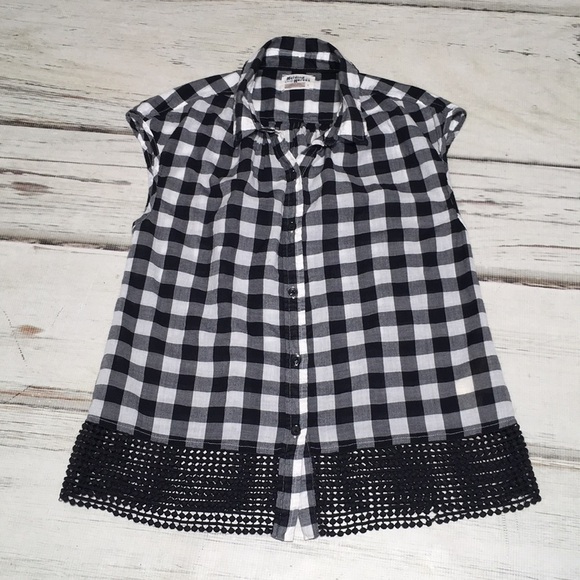 Holding Horses Top Anthropologie Black White Small - Picture 1 of 15